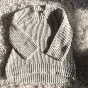 High neck knit sweater